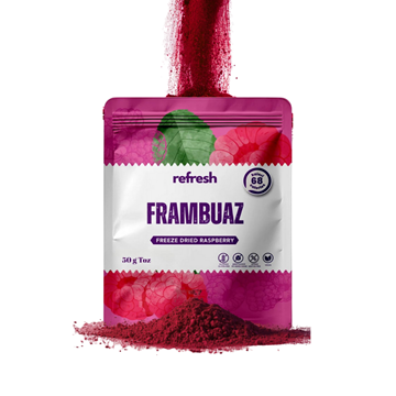 Refresh Dry Freeze Frambuaz Tozu 50 g - Dondurularak Kurutulmuş Meyve Tozu